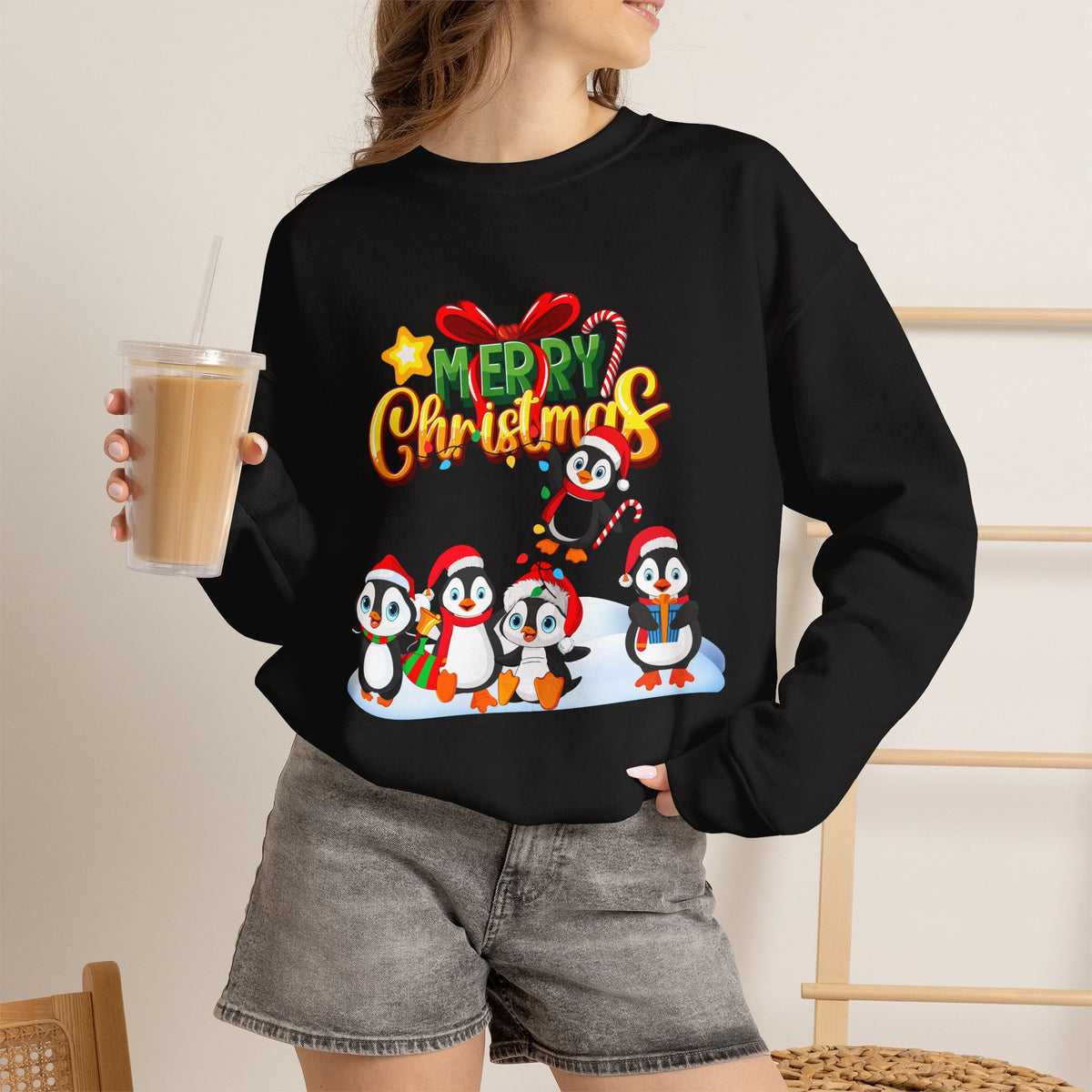 Merry Christmas Penguins  Sweatshirt