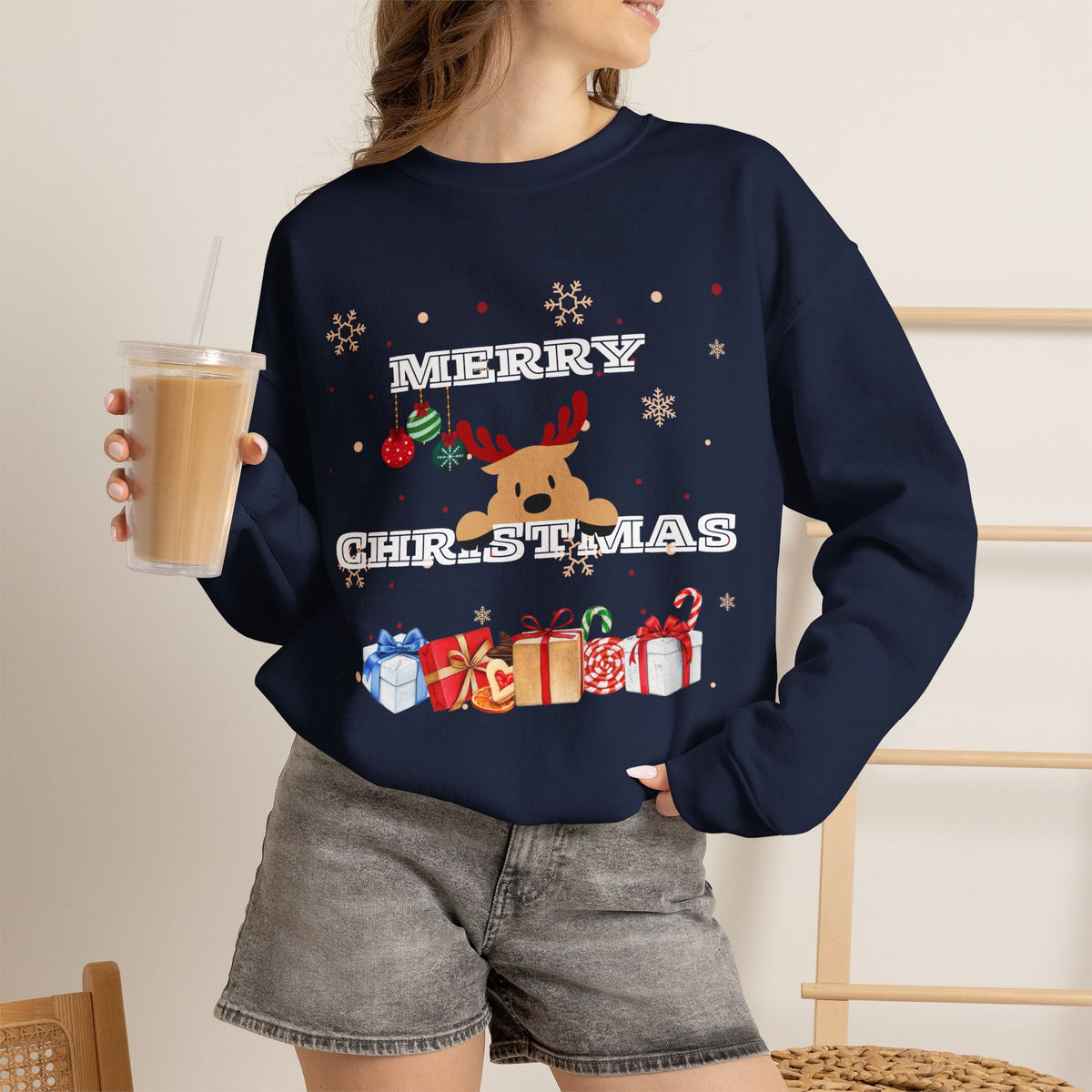 Merry Christmas Reindeer Sweatshirt