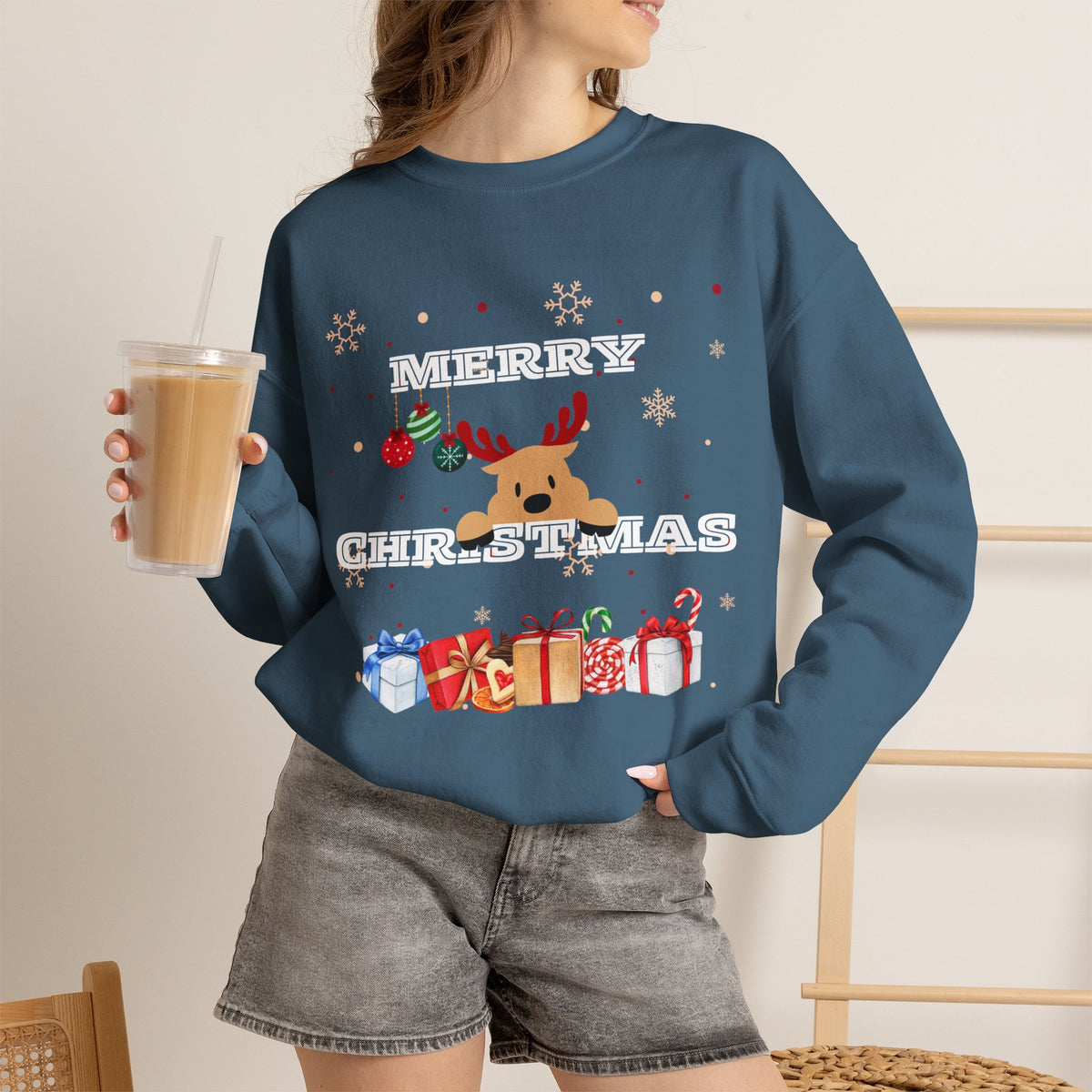 Merry Christmas Reindeer Sweatshirt