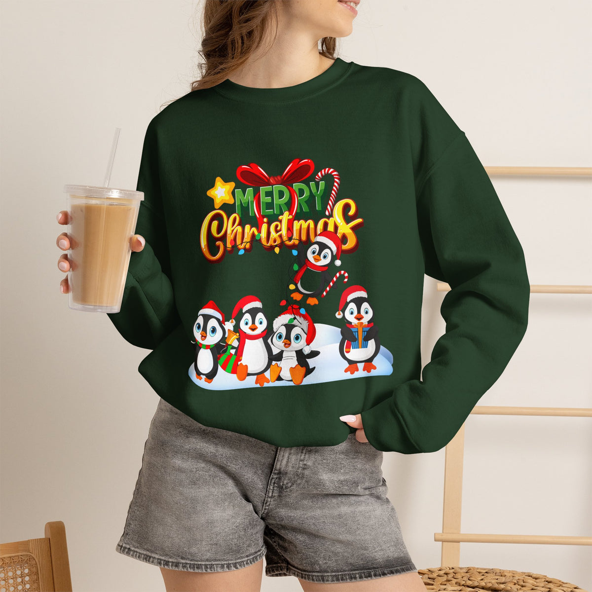Merry Christmas Penguins  Sweatshirt