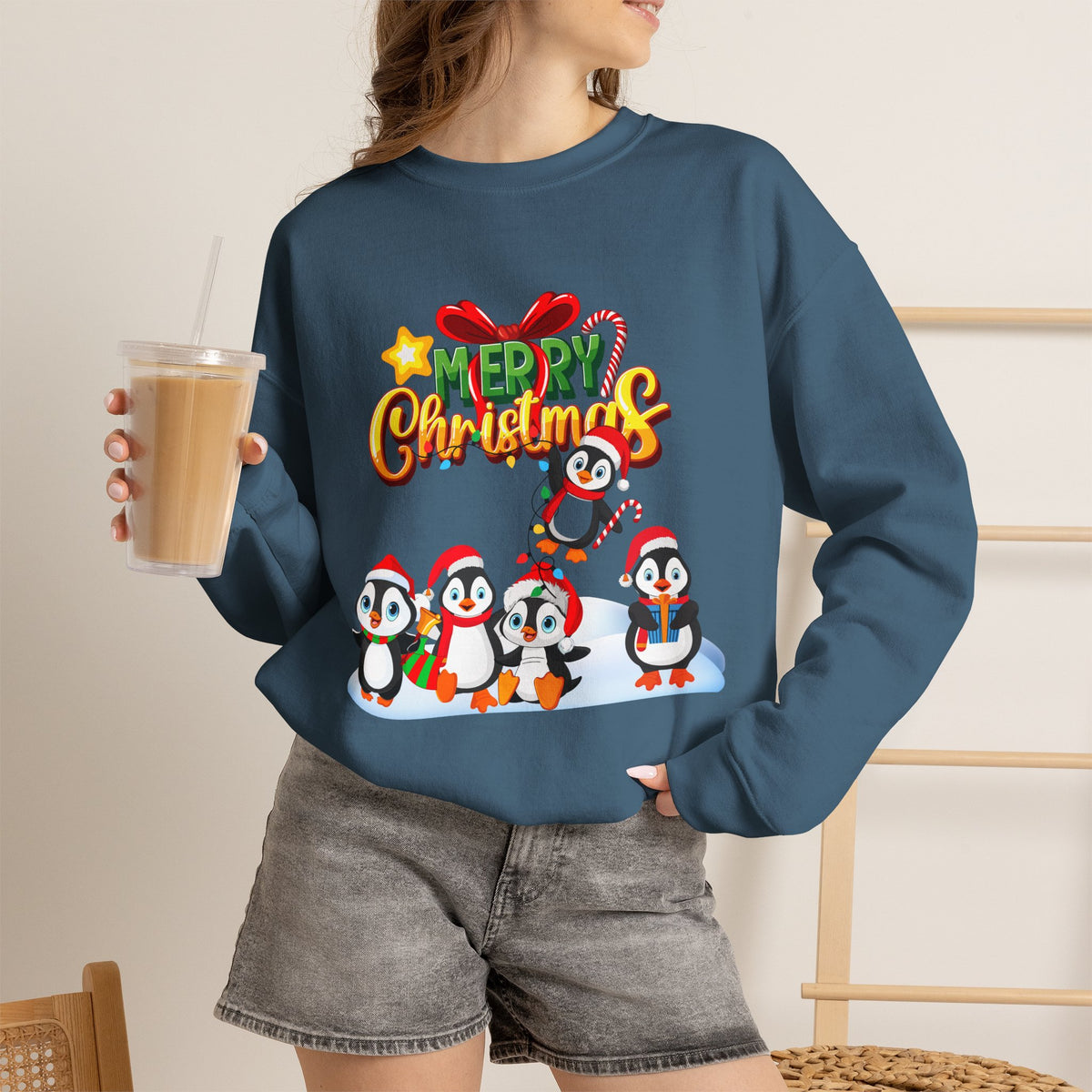 Merry Christmas Penguins  Sweatshirt