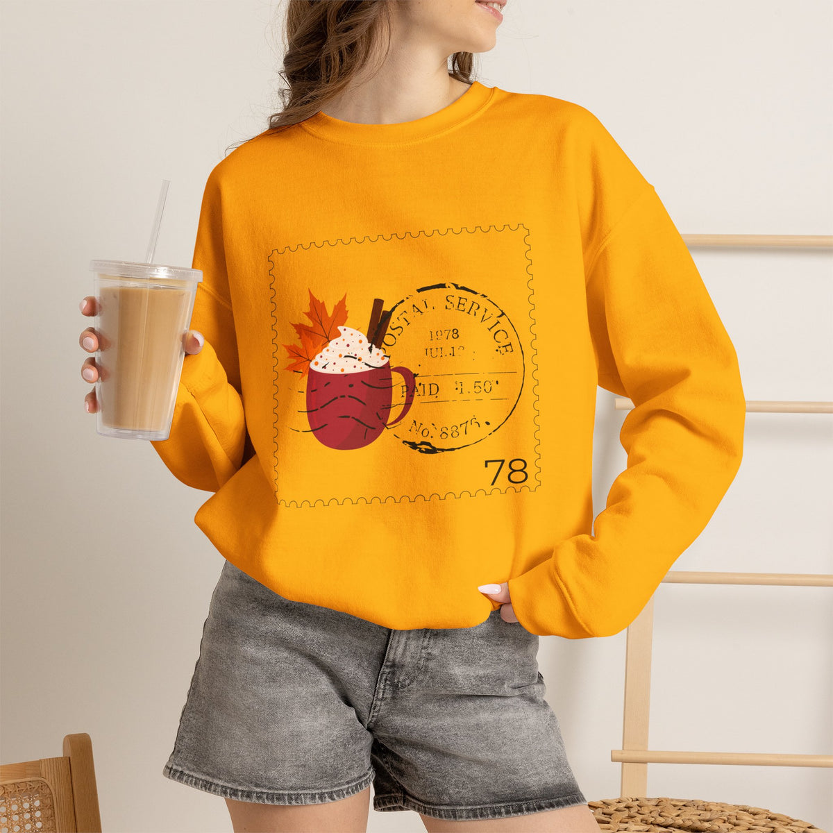 Fall Postal Stamps Sweatshirt