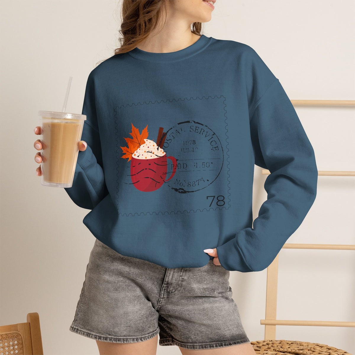 Fall Postal Stamps Sweatshirt