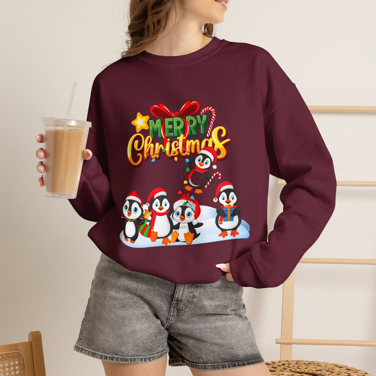 Merry Christmas Penguins  Sweatshirt