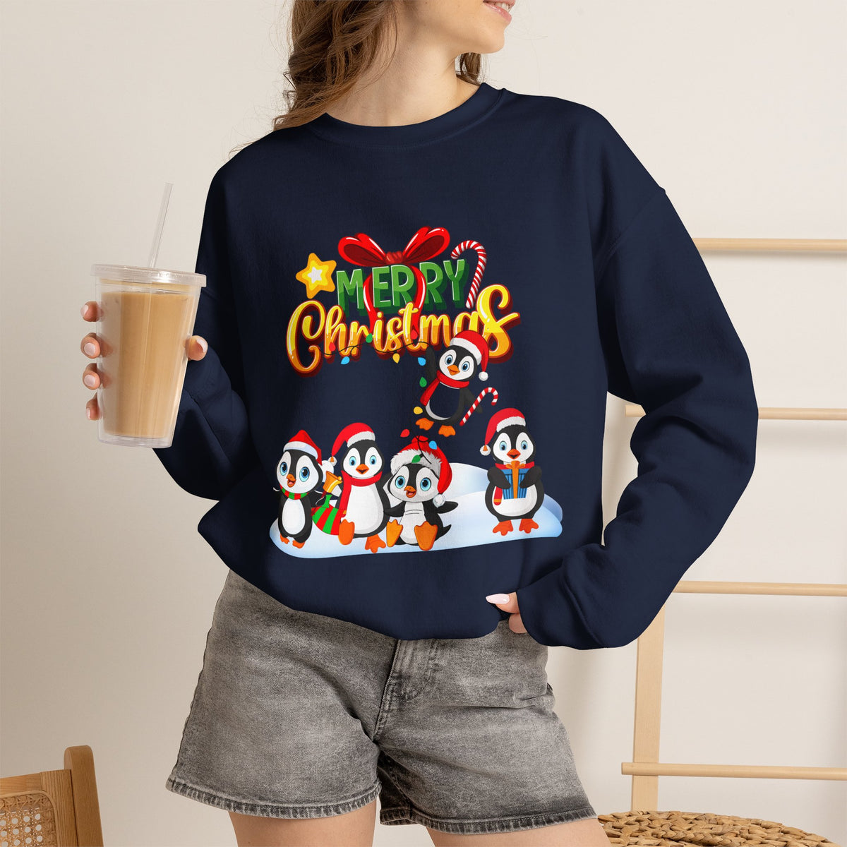 Merry Christmas Penguins  Sweatshirt
