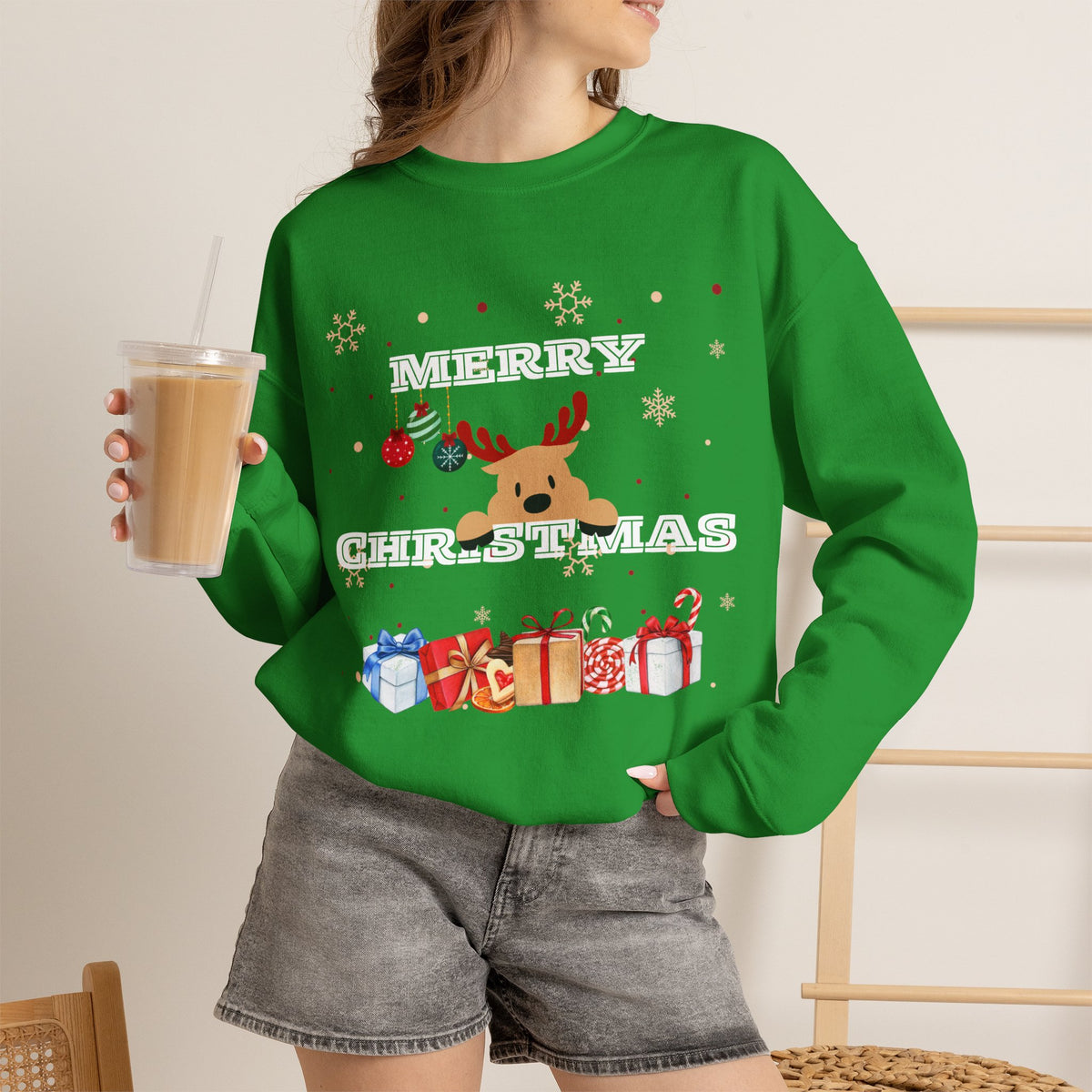 Merry Christmas Reindeer Sweatshirt