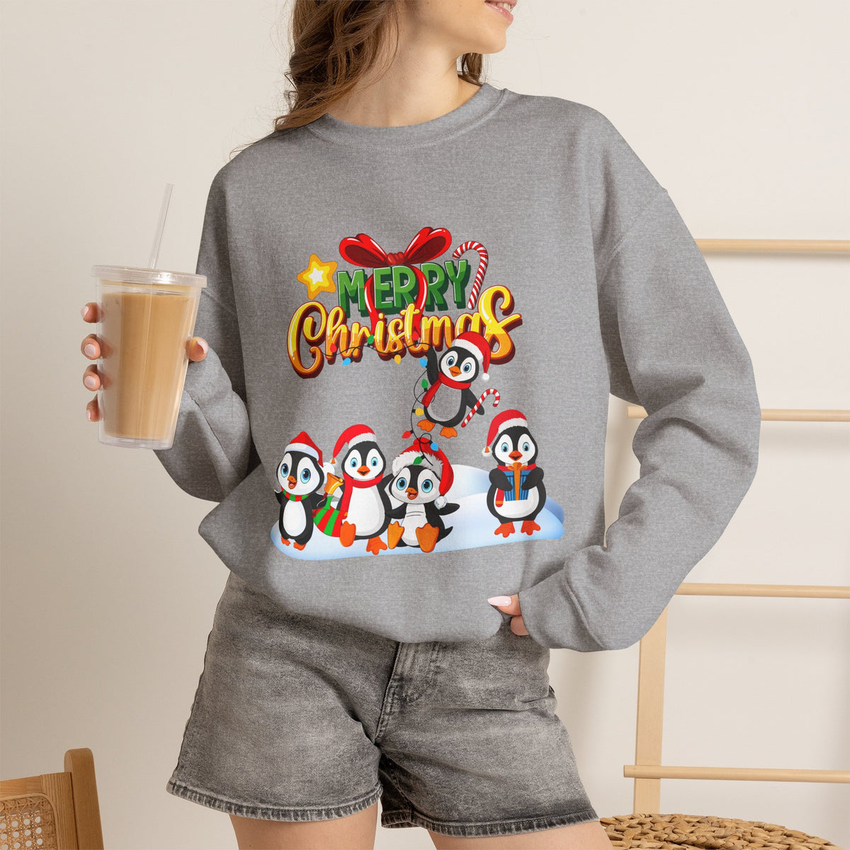 Merry Christmas Penguins  Sweatshirt