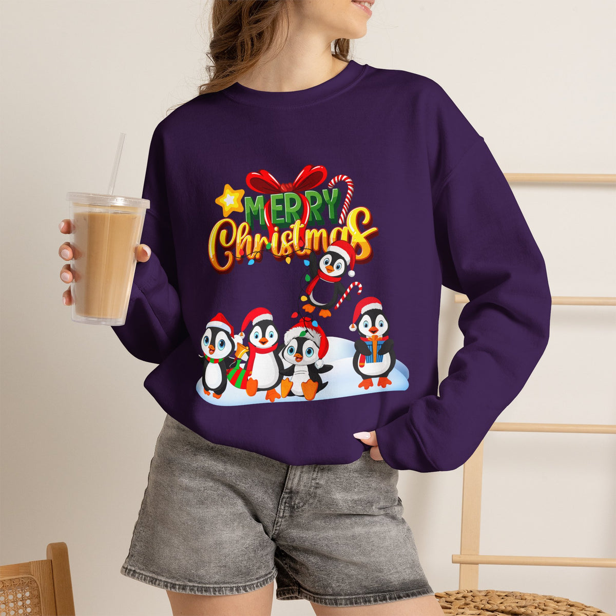Merry Christmas Penguins  Sweatshirt