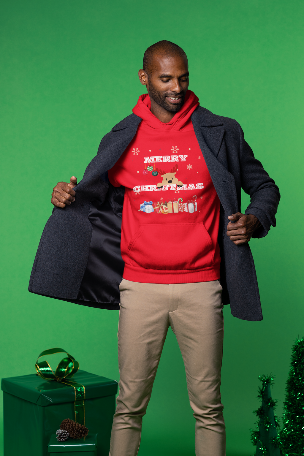 Merry Christmas Reindeer  Hoodie