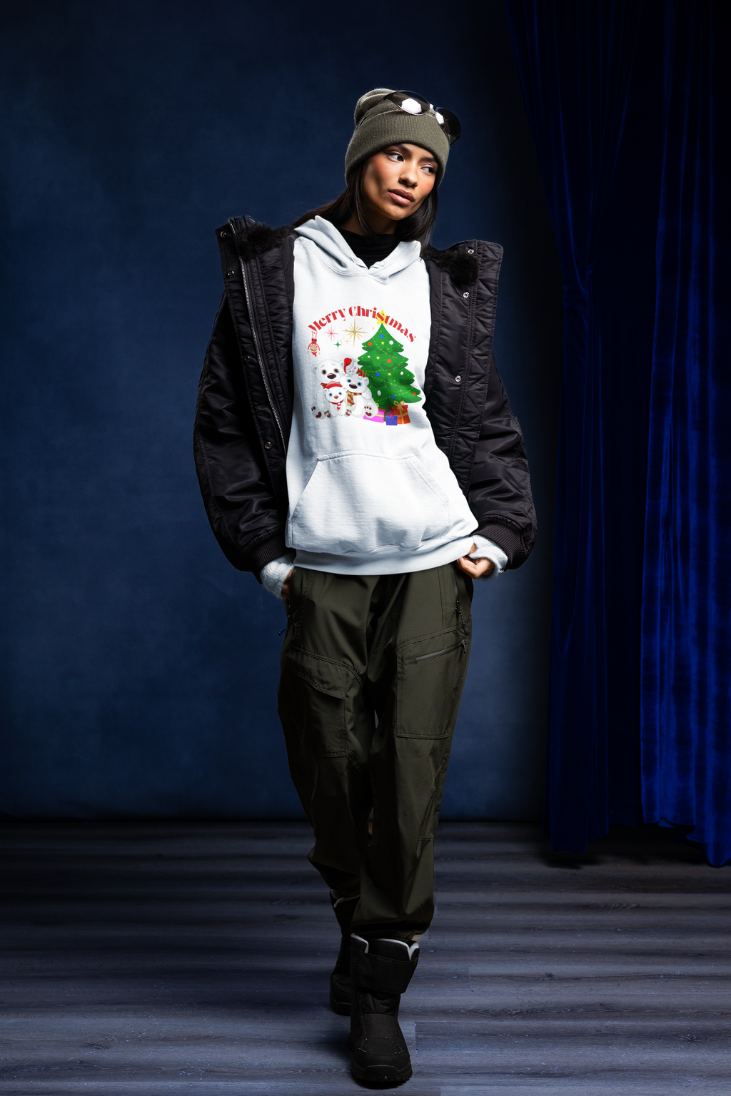 Merry Christmas Bears Hoodie