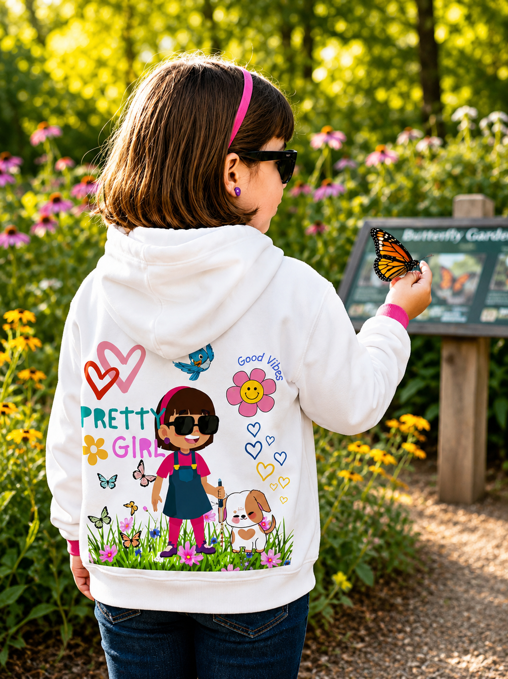 Visually Impaired Awareness Pretty Girl Hoodie