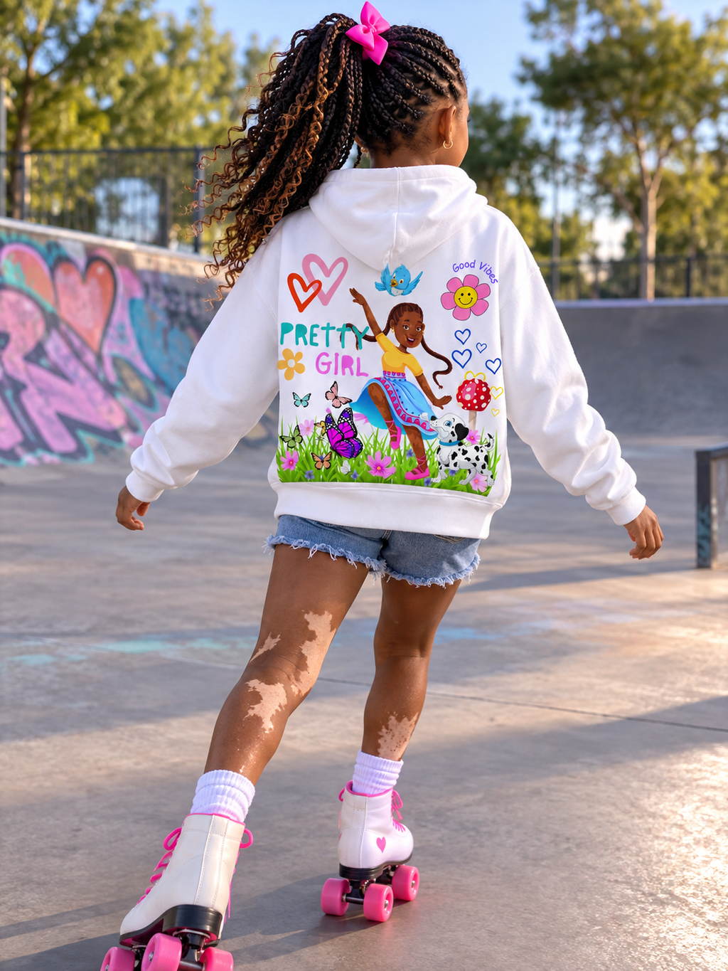 Vitiligo Awareness Pretty Girl Hoodie