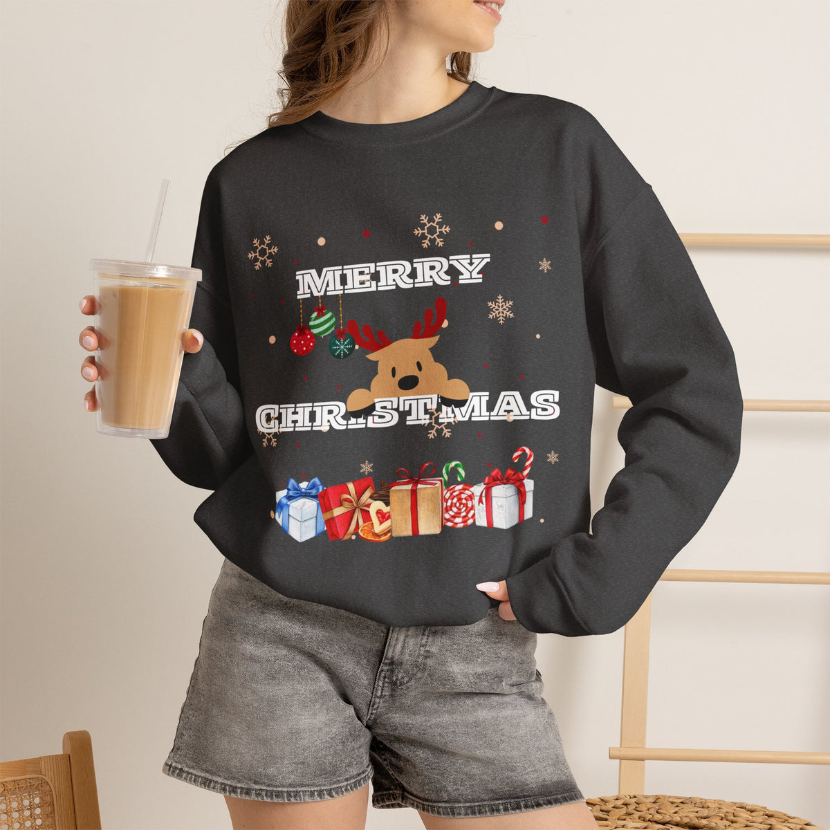 Merry Christmas Reindeer Sweatshirt