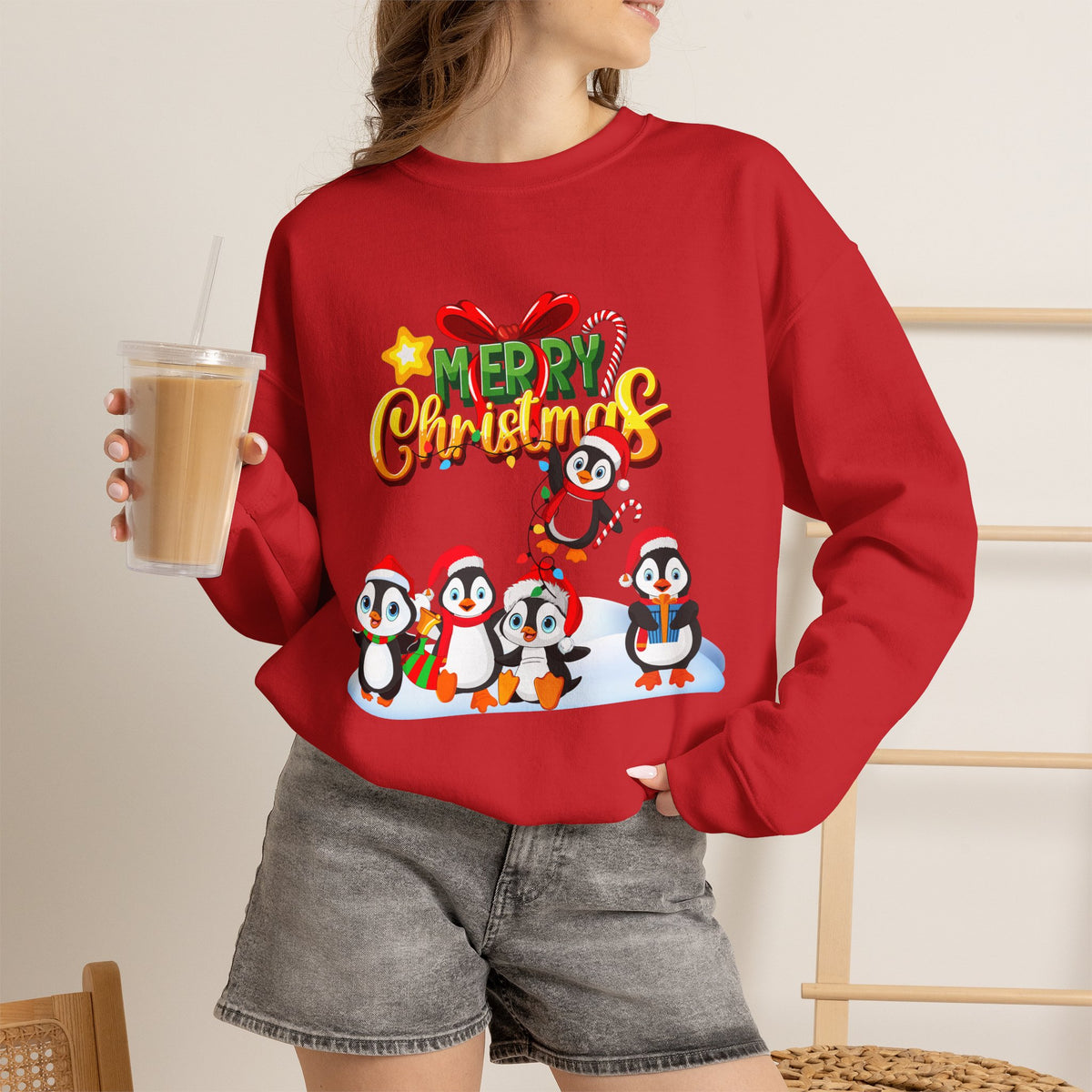 Merry Christmas Penguins  Sweatshirt