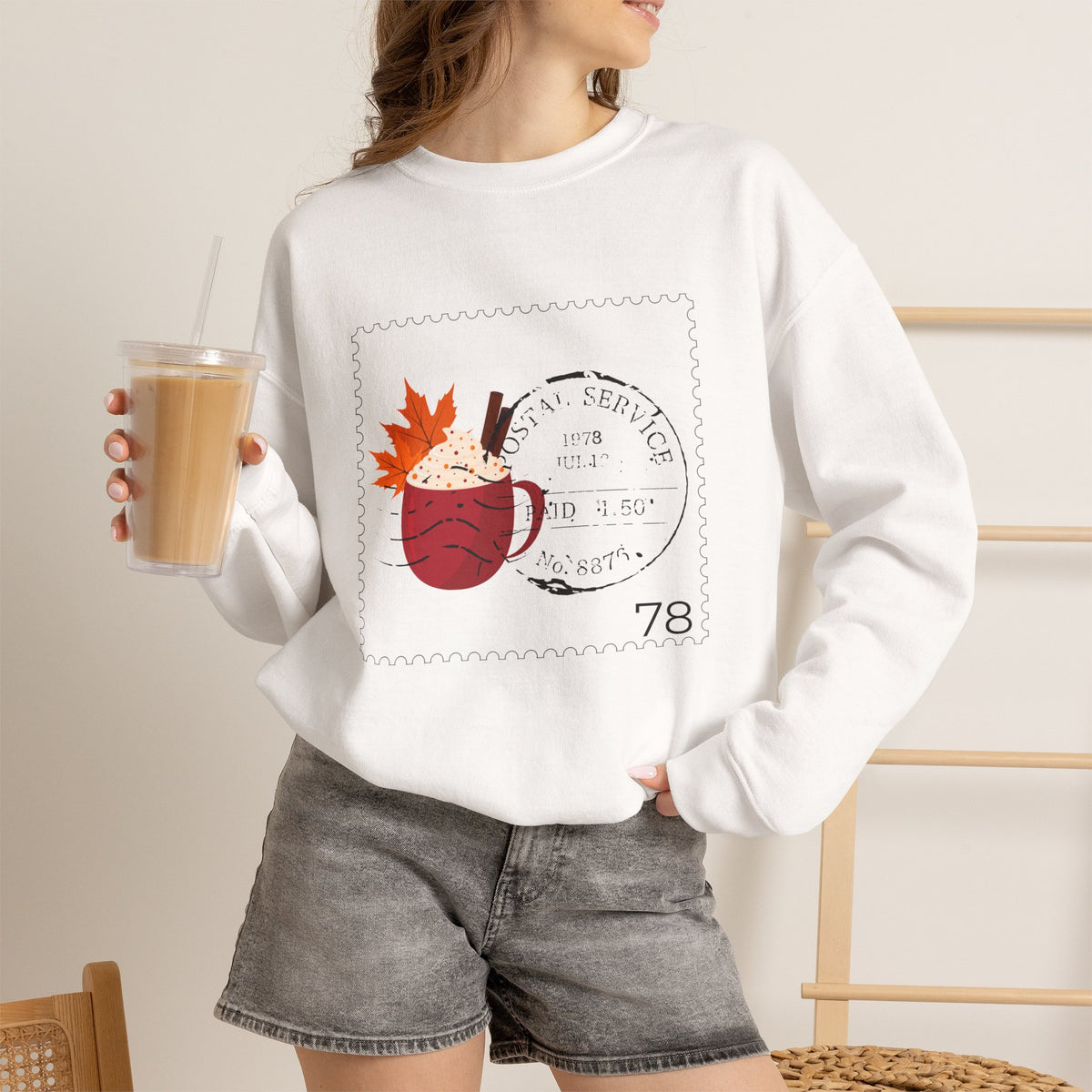 Fall Postal Stamps Sweatshirt