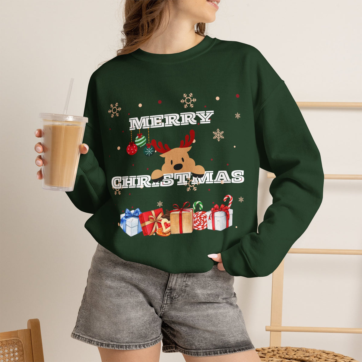 Merry Christmas Reindeer Sweatshirt