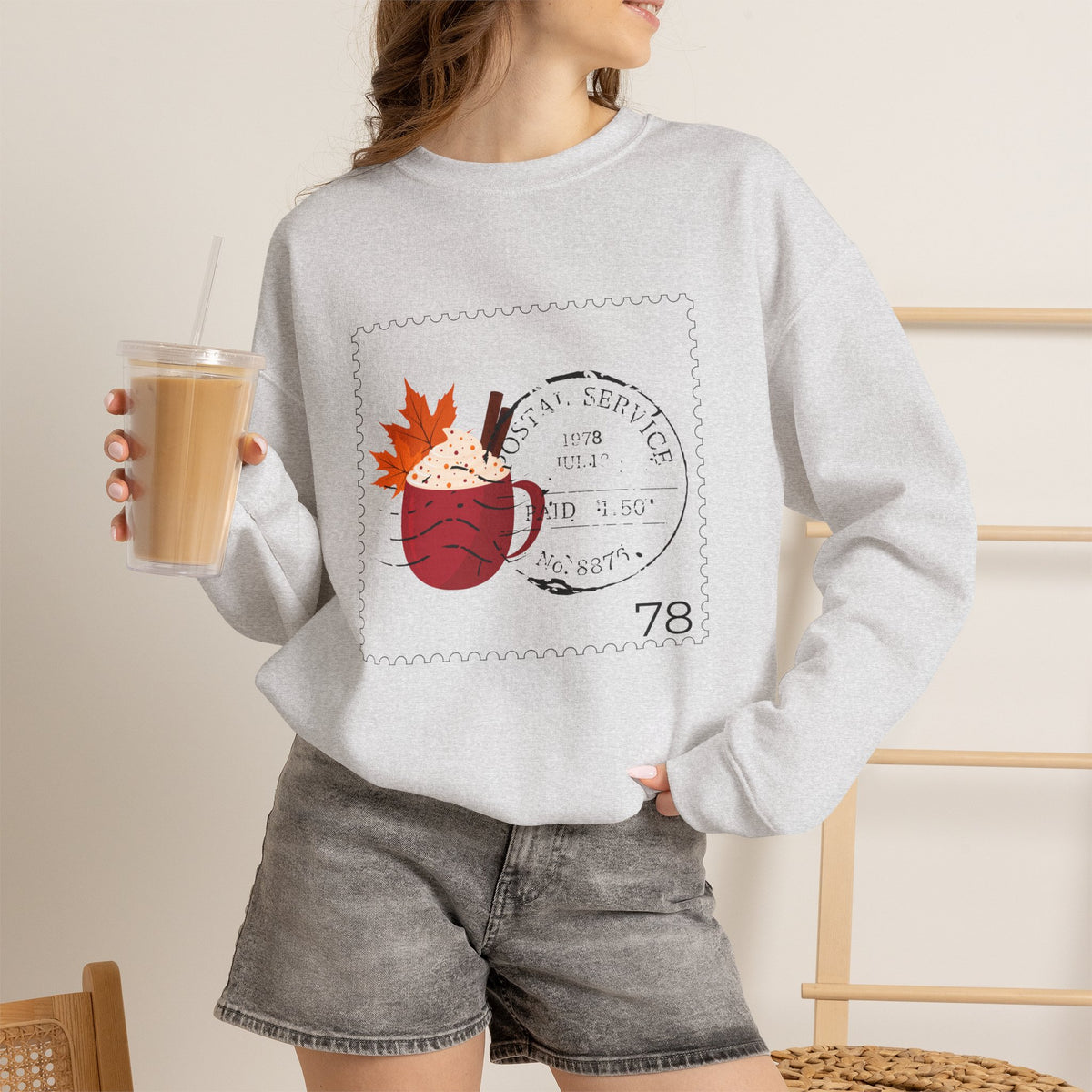 Fall Postal Stamps Sweatshirt