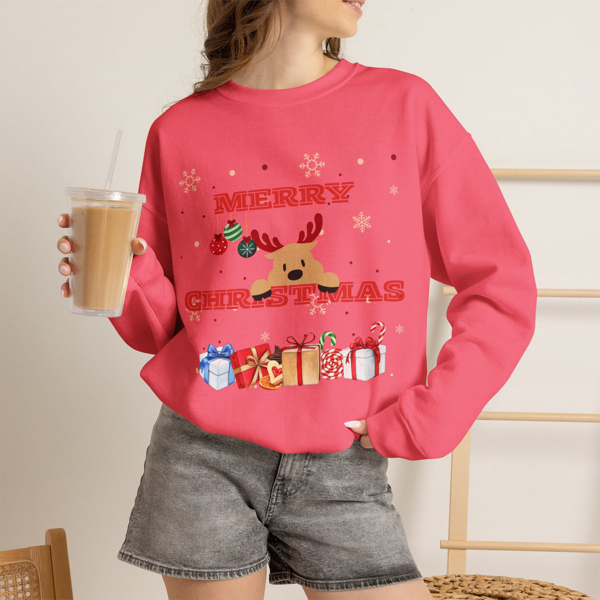 Merry Christmas Reindeer  Sweatshirt