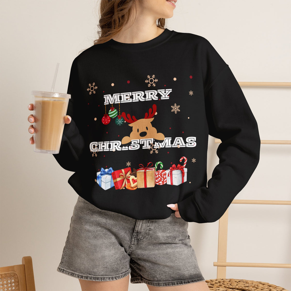 Merry Christmas Reindeer Sweatshirt