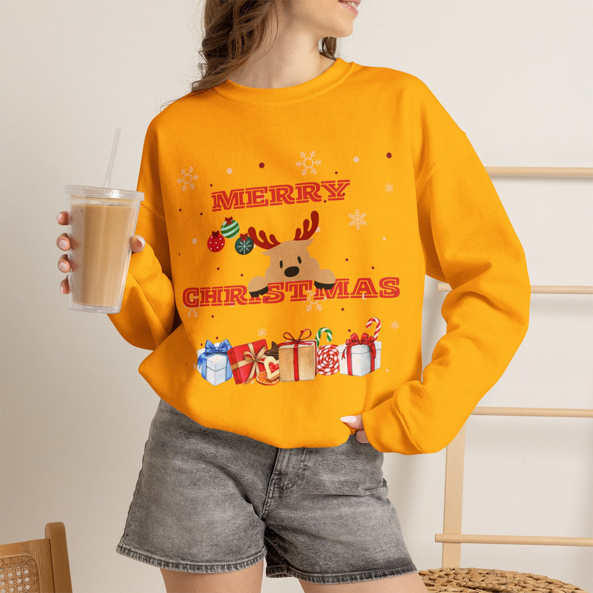 Merry Christmas Reindeer  Sweatshirt