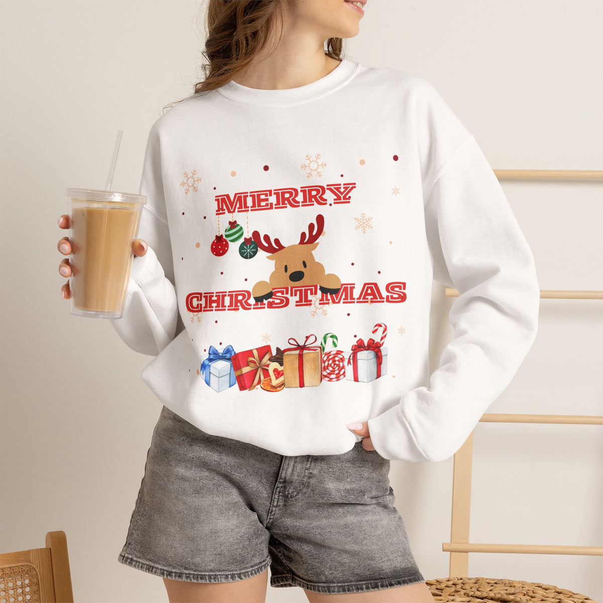 Merry Christmas Reindeer  Sweatshirt