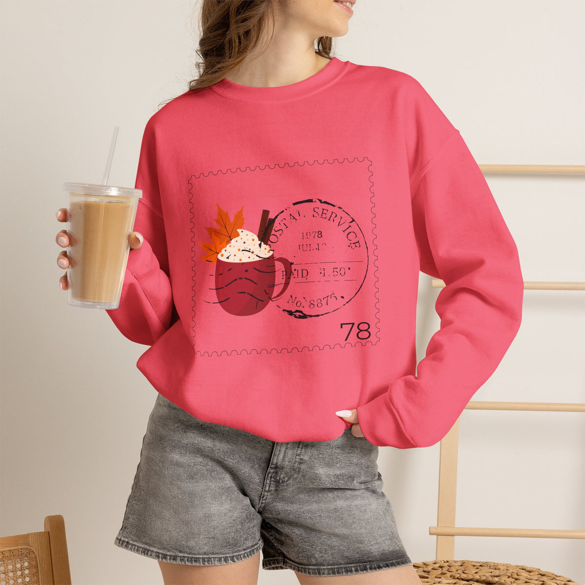 Fall Postal Stamps Sweatshirt