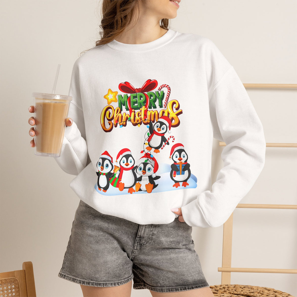 Merry Christmas Penguins  Sweatshirt
