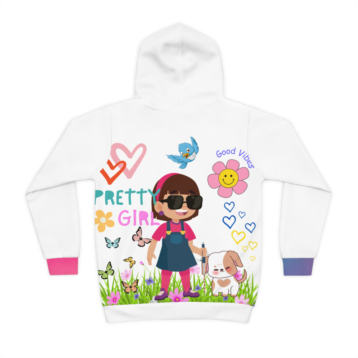 Visually Impaired Awareness Pretty Girl Hoodie