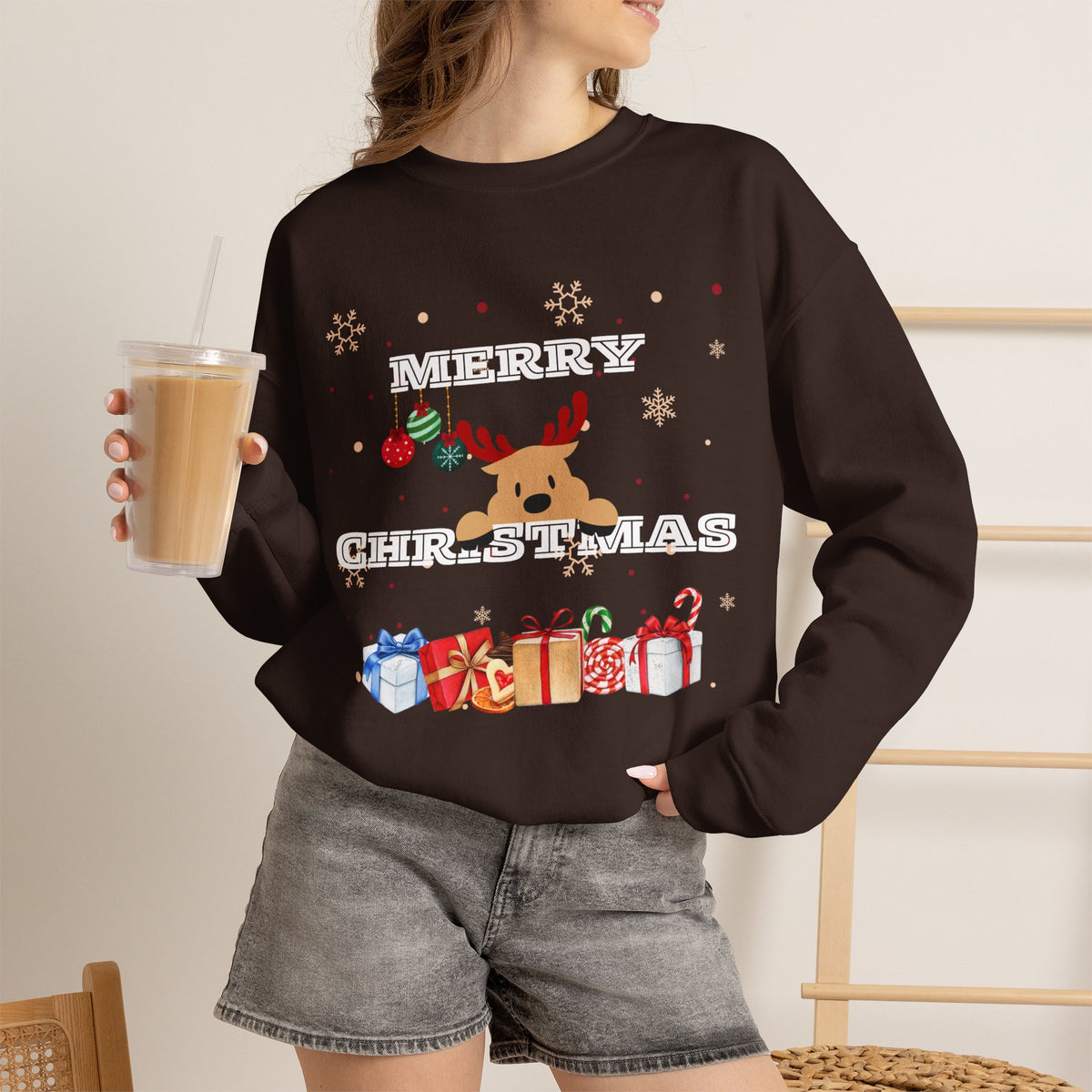Merry Christmas Reindeer Sweatshirt