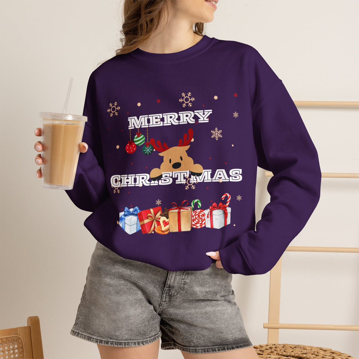 Merry Christmas Reindeer Sweatshirt