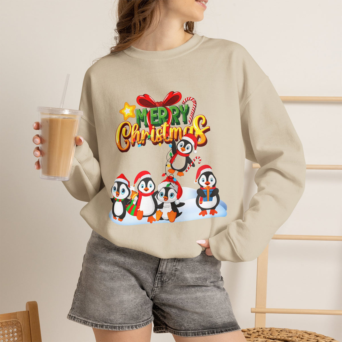 Merry Christmas Penguins  Sweatshirt